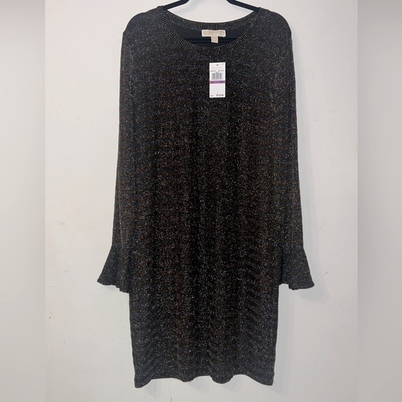 Michael Kors Dresses & Skirts - Michael kors XXl gold & black dress long sleeve NWT
